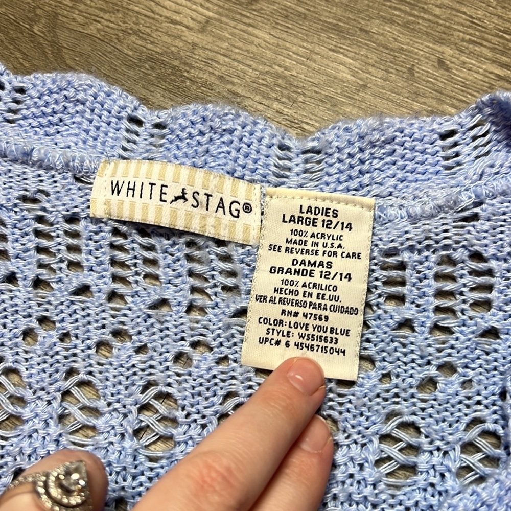 Vintage Knit Front Tie Open Cardigan Sweater - Picture 4 of 6